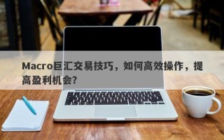 Macro巨汇交易技巧，如何高效操作，提高盈利机会？