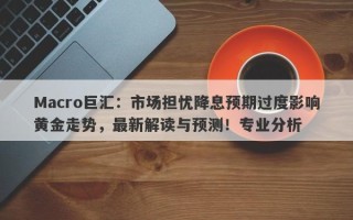 Macro巨汇：市场担忧降息预期过度影响黄金走势，最新解读与预测！专业分析