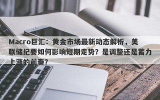 Macro巨汇：黄金市场最新动态解析，美联储纪要如何影响短期走势？是调整还是蓄力上涨的前奏？