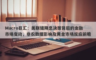 Macro巨汇：美联储降息决策背后的金融市场变动，非农数据影响及黄金市场反应前瞻