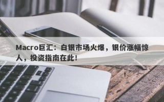 Macro巨汇：白银市场火爆，银价涨幅惊人，投资指南在此！