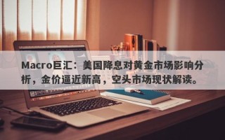 Macro巨汇：美国降息对黄金市场影响分析，金价逼近新高，空头市场现状解读。