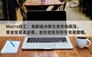 Macro巨汇：美联储决策引发市场震荡，黄金交易者必看，金价走势分析与交易策略。