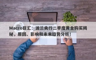 Macro巨汇：波兰央行二季度黄金购买揭秘，原因、影响和未来趋势分析！