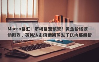 Macro巨汇：市场巨变预警！黄金价格波动剧烈，英伟达市值瞬间蒸发千亿内幕解析