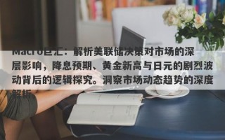 Macro巨汇：解析美联储决策对市场的深层影响，降息预期、黄金新高与日元的剧烈波动背后的逻辑探究。洞察市场动态趋势的深度解析。