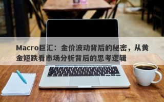 Macro巨汇：金价波动背后的秘密，从黄金短跌看市场分析背后的思考逻辑