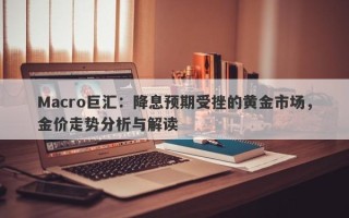 Macro巨汇：降息预期受挫的黄金市场，金价走势分析与解读