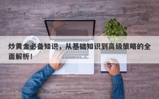 炒黄金必备知识，从基础知识到高级策略的全面解析！