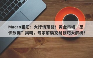 Macro巨汇：大行情预警！黄金市场“恐怖数据”揭晓，专家解读交易技巧大解析！