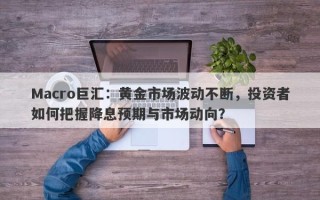 Macro巨汇：黄金市场波动不断，投资者如何把握降息预期与市场动向？