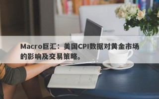 Macro巨汇：美国CPI数据对黄金市场的影响及交易策略。