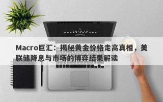 Macro巨汇：揭秘黄金价格走高真相，美联储降息与市场的博弈结果解读