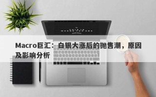 Macro巨汇：白银大涨后的抛售潮，原因及影响分析