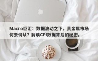 Macro巨汇：数据波动之下，贵金属市场何去何从？解读CPI数据背后的秘密。