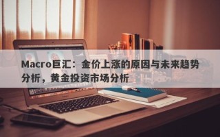 Macro巨汇：金价上涨的原因与未来趋势分析，黄金投资市场分析