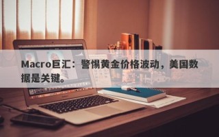 Macro巨汇：警惕黄金价格波动，美国数据是关键。