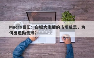 Macro巨汇：白银大涨后的市场反思，为何出现抛售潮？