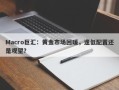 Macro巨汇：黄金市场回暖，逢低配置还是观望？