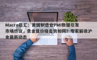 Macro巨汇：美国制造业PMI数据引发市场热议，贵金属价格走势如何？专家解读沪金最新动态