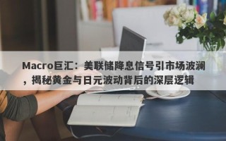 Macro巨汇：美联储降息信号引市场波澜，揭秘黄金与日元波动背后的深层逻辑