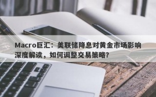 Macro巨汇：美联储降息对黄金市场影响深度解读，如何调整交易策略？