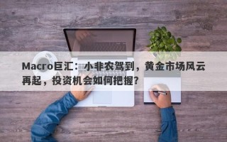 Macro巨汇：小非农驾到，黄金市场风云再起，投资机会如何把握？