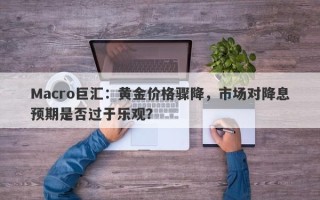 Macro巨汇：黄金价格骤降，市场对降息预期是否过于乐观？