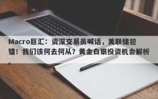 Macro巨汇：资深交易员喊话，美联储犯错！我们该何去何从？黄金白银投资机会解析。