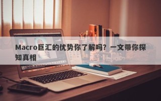 Macro巨汇的优势你了解吗？一文带你探知真相