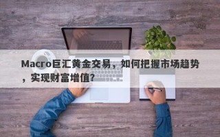 Macro巨汇黄金交易，如何把握市场趋势，实现财富增值？