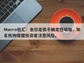 Macro巨汇：金价走势不确定性增加，知名机构提醒投资者注意风险。