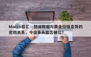 Macro巨汇：初请数据与黄金价格走势的密切关系，今日多头能否破位？