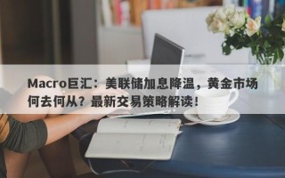 Macro巨汇：美联储加息降温，黄金市场何去何从？最新交易策略解读！