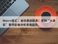 Macro巨汇：金价再创新高！受到“小非农”事件影响分析市场趋势。