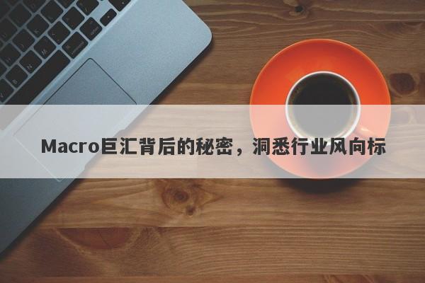 Macro巨汇背后的秘密，洞悉行业风向标-第1张图片-Macro Global Markets巨汇