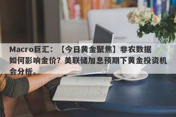 Macro巨汇：【今日黄金聚焦】非农数据如何影响金价？美联储加息预期下黄金投资机会分析。-第1张图片-Macro Global Markets巨汇