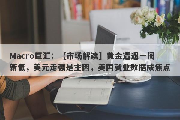 Macro巨汇：【市场解读】黄金遭遇一周新低，美元走强是主因，美国就业数据成焦点-第1张图片-Macro Global Markets巨汇