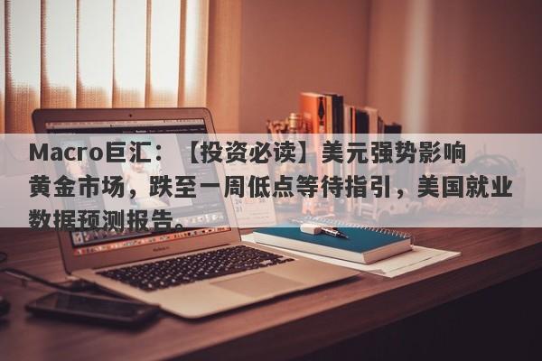 Macro巨汇：【投资必读】美元强势影响黄金市场，跌至一周低点等待指引，美国就业数据预测报告。-第1张图片-Macro Global Markets巨汇