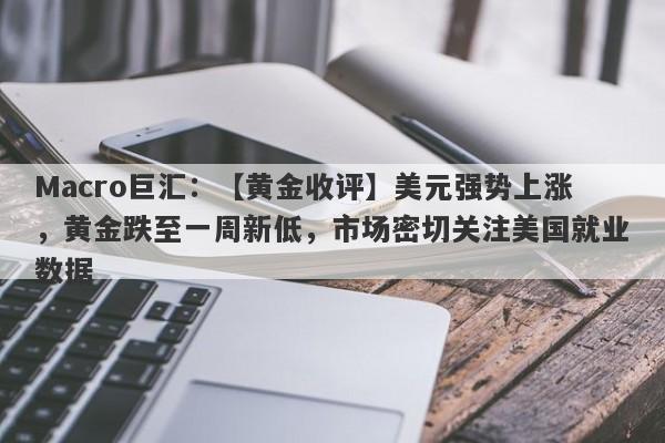 Macro巨汇：【黄金收评】美元强势上涨，黄金跌至一周新低，市场密切关注美国就业数据-第1张图片-Macro Global Markets巨汇