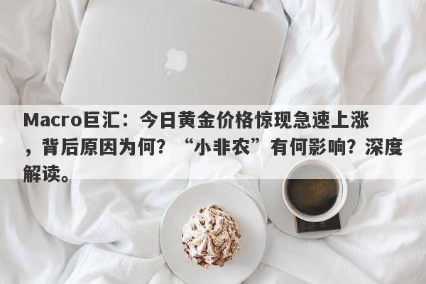 Macro巨汇：今日黄金价格惊现急速上涨，背后原因为何？“小非农”有何影响？深度解读。-第1张图片-Macro Global Markets巨汇
