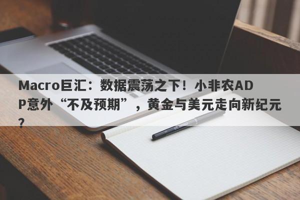Macro巨汇：数据震荡之下！小非农ADP意外“不及预期”，黄金与美元走向新纪元？-第1张图片-Macro Global Markets巨汇