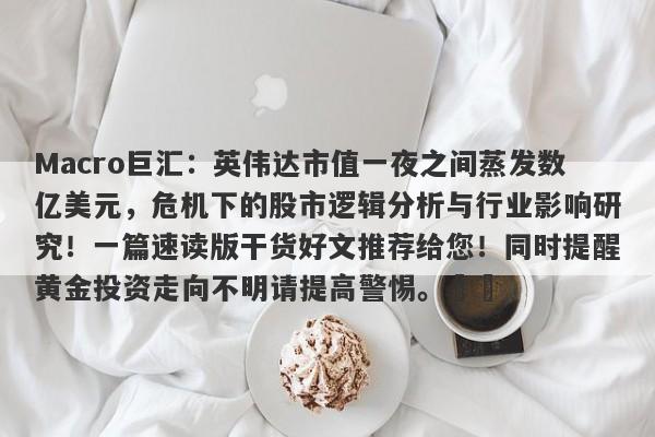 Macro巨汇：英伟达市值一夜之间蒸发数亿美元，危机下的股市逻辑分析与行业影响研究！一篇速读版干货好文推荐给您！同时提醒黄金投资走向不明请提高警惕。​​-第1张图片-Macro Global Markets巨汇