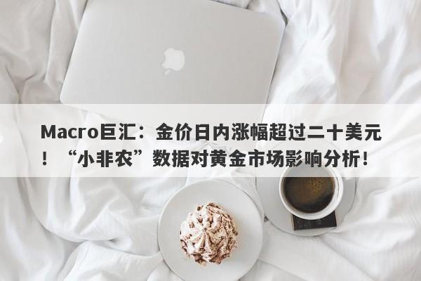 Macro巨汇：金价日内涨幅超过二十美元！“小非农”数据对黄金市场影响分析！-第1张图片-Macro Global Markets巨汇